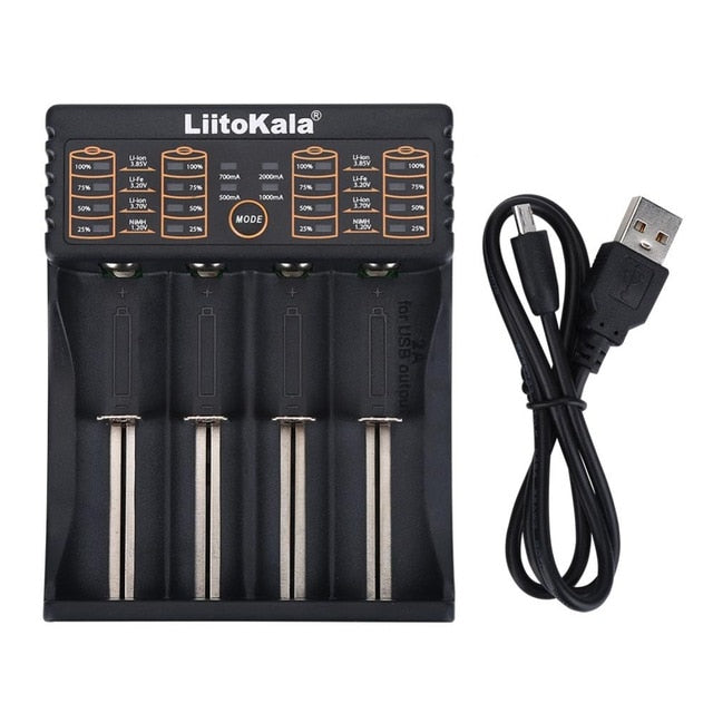 NEW LiitoKala lii-100 lii-202 lii-402 1.2V 3.7V 3.2V 3.85V A/AAA 18650 18350 26650 10440 14500 16340 NiMH battery smart charger - Amzon World