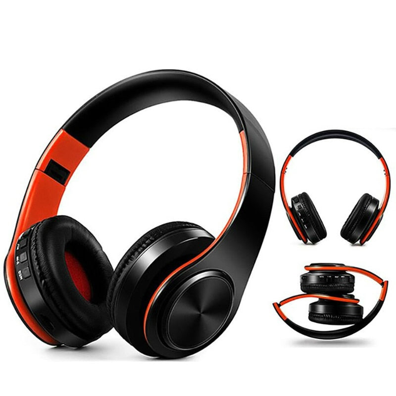 New Portable Wireless Headphones Bluetooth Stereo Foldable Headset Audio Mp3 Adjustable Earphones with Mic for Music - Amzon World
