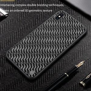 Nillkin Synthetic fiber Carbon PP Plastic Back Cover for iPhone X/Xs / Xs Max /Xr case cover ultra slim for iPhone 5.8''/6.5/6.1 - Amzon World