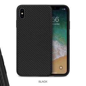 Nillkin Synthetic fiber Carbon PP Plastic Back Cover for iPhone X/Xs / Xs Max /Xr case cover ultra slim for iPhone 5.8''/6.5/6.1 - Amzon World