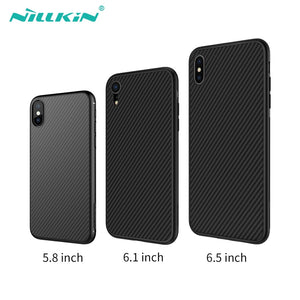 Nillkin Synthetic fiber Carbon PP Plastic Back Cover for iPhone X/Xs / Xs Max /Xr case cover ultra slim for iPhone 5.8''/6.5/6.1 - Amzon World