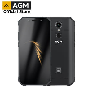 OFFICIAL AGM A9 JBL Co-Branding 5.99" FHD+ 4G+32G Android 8.1 Rugged Phone 5400mAh IP68 Waterproof Smartphone Quad-Box Speakers - Amzon World