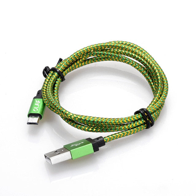 Micro USB Cable 1m 2m 3m Fast Charging Nylon USB Sync Data Mobile Phone Android Adapter Charger Cable for Samsung Cable - Amzon World