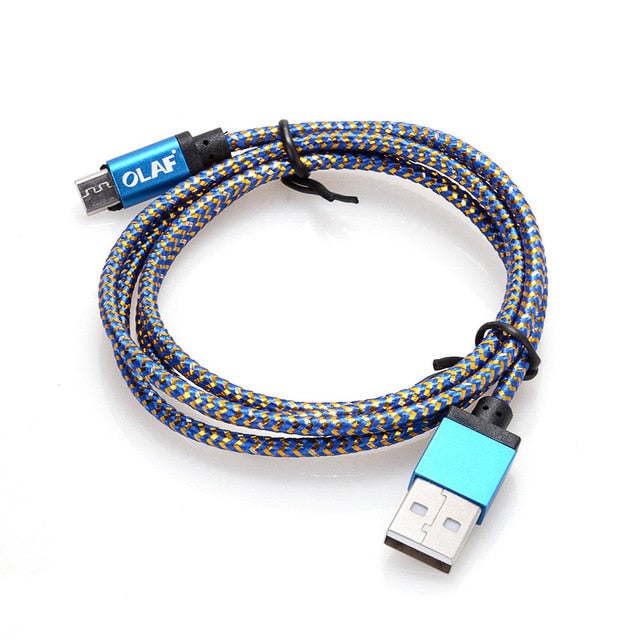 Micro USB Cable 1m 2m 3m Fast Charging Nylon USB Sync Data Mobile Phone Android Adapter Charger Cable for Samsung Cable - Amzon World