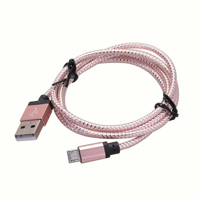 Micro USB Cable 1m 2m 3m Fast Charging Nylon USB Sync Data Mobile Phone Android Adapter Charger Cable for Samsung Cable - Amzon World