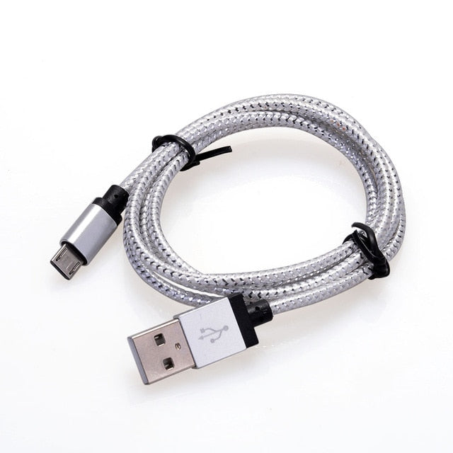 Micro USB Cable 1m 2m 3m Fast Charging Nylon USB Sync Data Mobile Phone Android Adapter Charger Cable for Samsung Cable - Amzon World