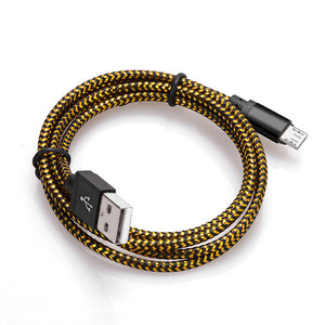 Micro USB Cable 1m 2m 3m Fast Charging Nylon USB Sync Data Mobile Phone Android Adapter Charger Cable for Samsung Cable - Amzon World