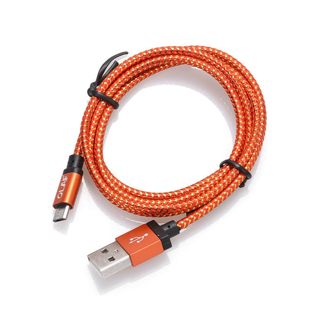 Micro USB Cable 1m 2m 3m Fast Charging Nylon USB Sync Data Mobile Phone Android Adapter Charger Cable for Samsung Cable - Amzon World