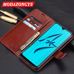 OPPO AX7 Case Flip Wallet PU Leather Phone Case For OPPO AX7 CPH1901 CPH 1901 OPPOAX7 AX 7 Case On OPPO AX7 A7 Protective Cover - Amzon World