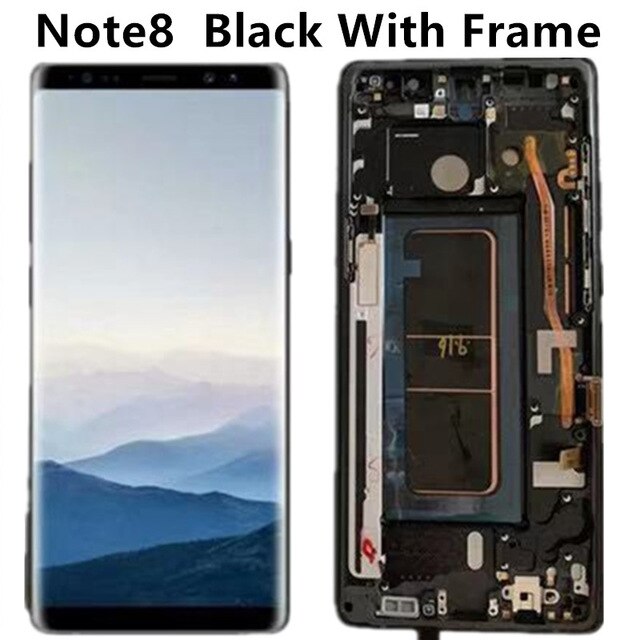 ORIGINAL 6.3'' SUPER AMOLED LCD with frame for SAMSUNG GALAXY Note 8 Note8 Display Touch Screen Digitizer Assembly - Amzon World