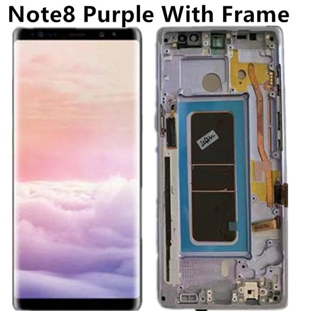ORIGINAL 6.3'' SUPER AMOLED LCD with frame for SAMSUNG GALAXY Note 8 Note8 Display Touch Screen Digitizer Assembly - Amzon World
