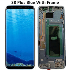 Original Burn-Shadow LCD For Samsung S8 G950 G950U G950F S8 Plus G955 G955F Display Touch Screen Digitizer Assembly With Frame - Amzon World