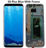 Original Burn-Shadow LCD For Samsung S8 G950 G950U G950F S8 Plus G955 G955F Display Touch Screen Digitizer Assembly With Frame - Amzon World