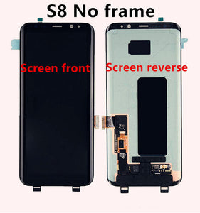 Original Burn-Shadow LCD For Samsung S8 G950 G950U G950F S8 Plus G955 G955F Display Touch Screen Digitizer Assembly With Frame - Amzon World