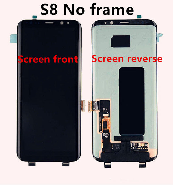 Original Burn-Shadow LCD For Samsung S8 G950 G950U G950F S8 Plus G955 G955F Display Touch Screen Digitizer Assembly With Frame - Amzon World