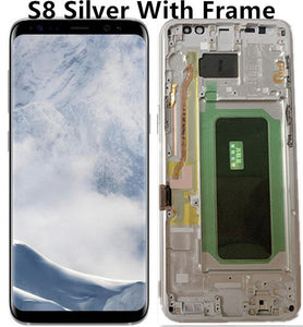 Original Burn-Shadow LCD For Samsung S8 G950 G950U G950F S8 Plus G955 G955F Display Touch Screen Digitizer Assembly With Frame - Amzon World