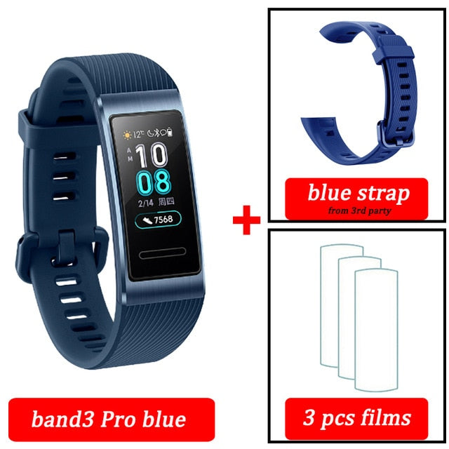 Original Huawei Band 3 pro Smart Bracelet band 3 GPS Waterproof Color touch screen Heart Rate Sleep Snap Smart Wristband - Amzon World