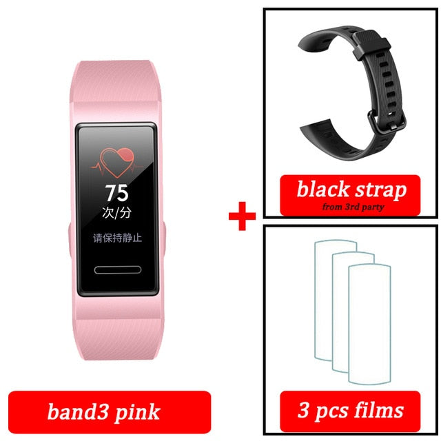 Original Huawei Band 3 pro Smart Bracelet band 3 GPS Waterproof Color touch screen Heart Rate Sleep Snap Smart Wristband - Amzon World