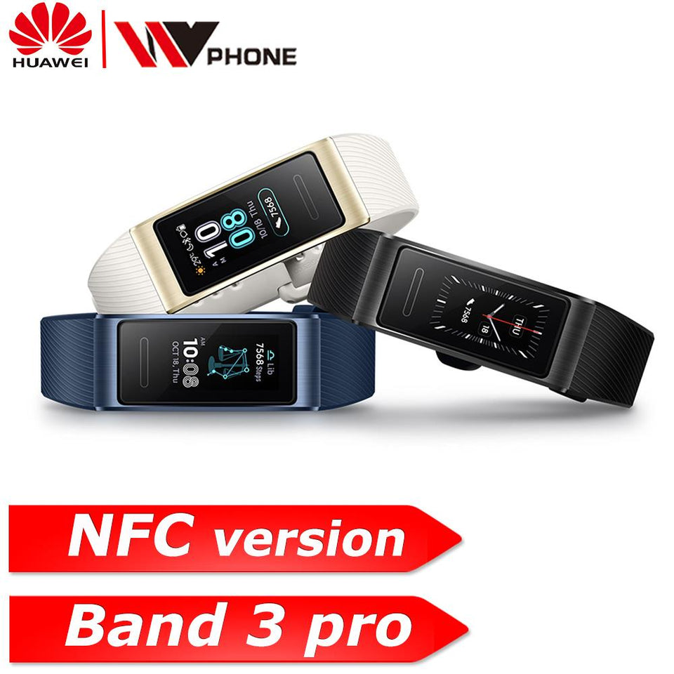 Original Huawei Band 3 pro Smart Bracelet band 3 GPS Waterproof Color touch screen Heart Rate Sleep Snap Smart Wristband - Amzon World
