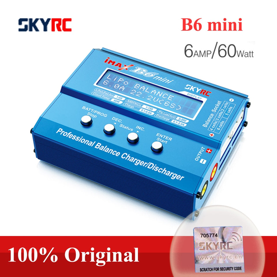Original SKYRC IMAX B6 MINI Balance Charger Discharger For RC Helicopter Re-peak NiMH NiCD LiHV NiCd PB Li-ion Battery Charger - Amzon World