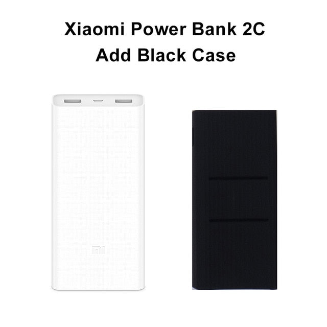 Original Xiaomi Power Bank 20000mAh 2C External Battery portable charging Dual USB QC3.0Mi 20000 mAh Powerbank charger for phone - Amzon World