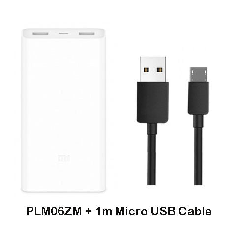 Original Xiaomi Power Bank 20000mAh 2C External Battery portable charging Dual USB QC3.0Mi 20000 mAh Powerbank charger for phone - Amzon World