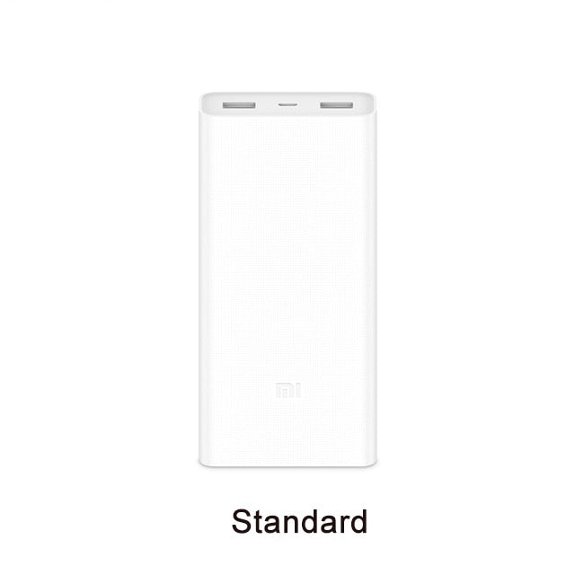 Original Xiaomi Power Bank 20000mAh 2C Portable Charger Support QC3.0 Dual USB Mi External Battery Bank 20000 for Mobile Phones - Amzon World