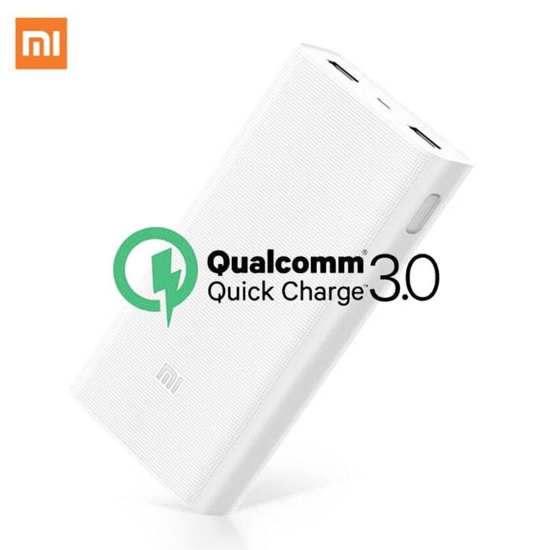 Original Xiaomi Power Bank 20000mAh 2C Portable Charger Support QC3.0 Dual USB Mi External Battery Bank 20000 for Mobile Phones - Amzon World