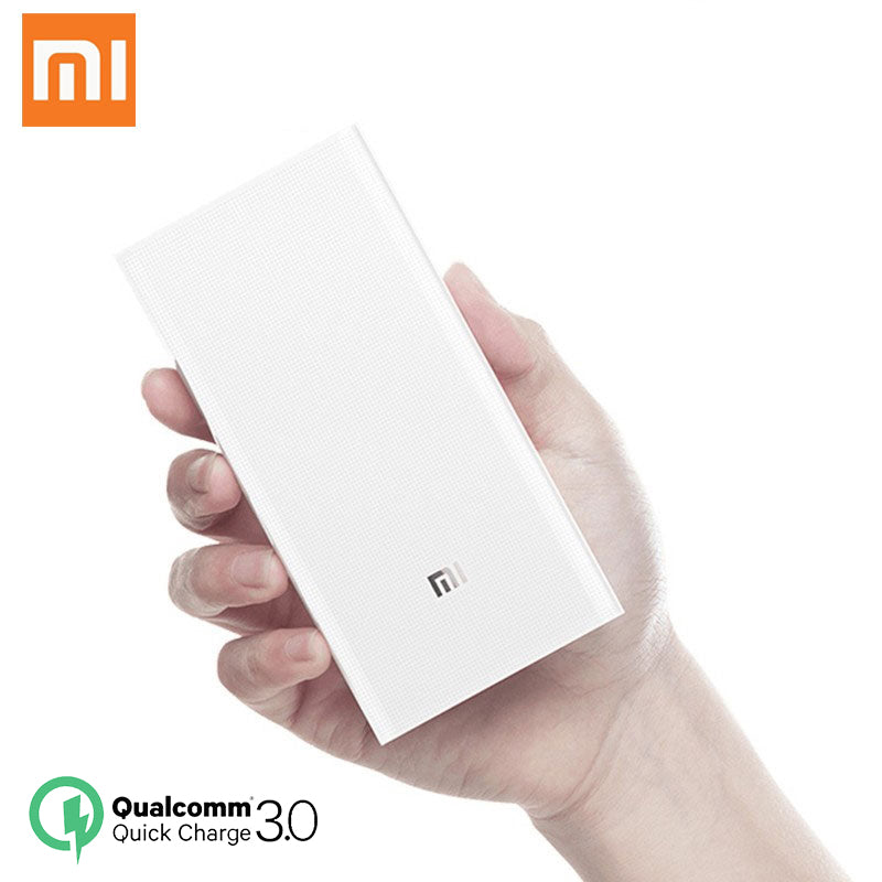 Original Xiaomi Power Bank 20000mAh Portable Charger for iPhone Xiaomi External Battery Support Dual USB QC 3.0 power Bank 20000 - Amzon World