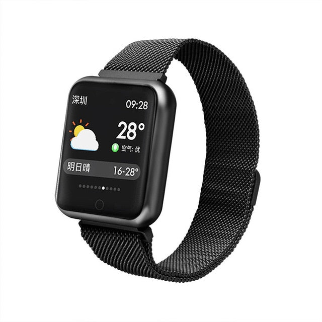 P68 Smart Watch Men Women 2019 Blood Pressure Blood Oxygen Heart Rate Monitor Sports Tracker Smartwatch IP68 Connect IOS Android - Amzon World