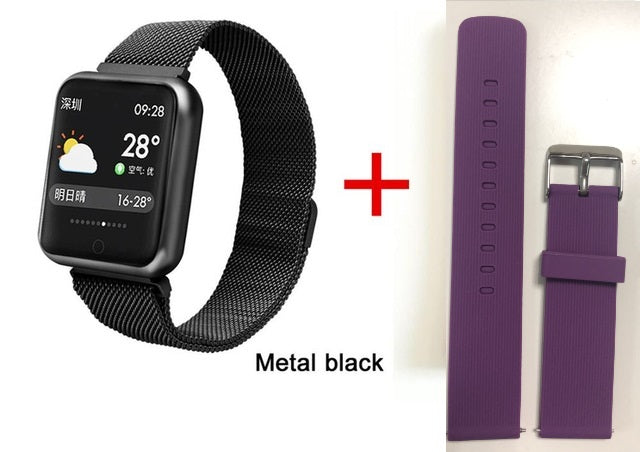 P68 Smart Watch Men Women 2019 Blood Pressure Blood Oxygen Heart Rate Monitor Sports Tracker Smartwatch IP68 Connect IOS Android - Amzon World