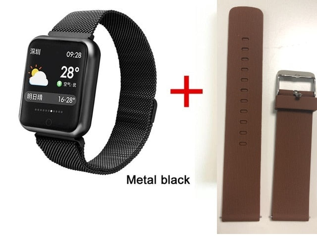 P68 Smart Watch Men Women 2019 Blood Pressure Blood Oxygen Heart Rate Monitor Sports Tracker Smartwatch IP68 Connect IOS Android - Amzon World