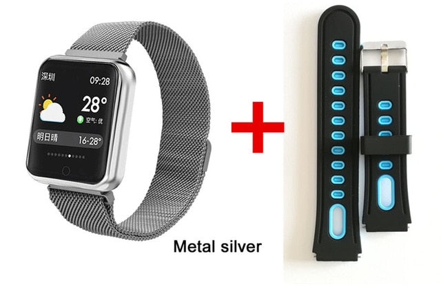 P68 Smart Watch Men Women 2019 Blood Pressure Blood Oxygen Heart Rate Monitor Sports Tracker Smartwatch IP68 Connect IOS Android - Amzon World