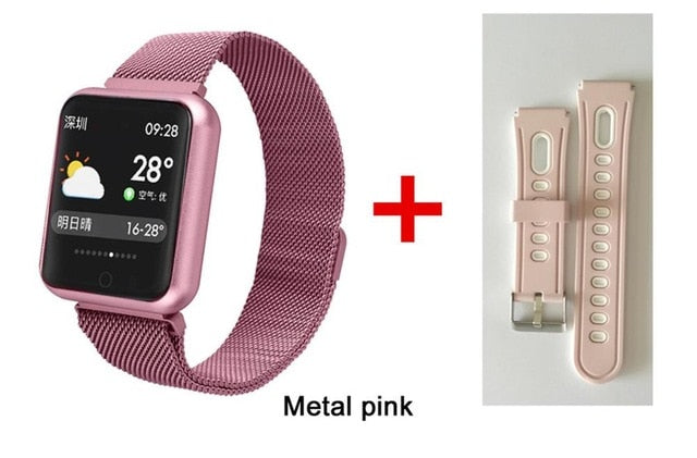 P68 Smart Watch Men Women 2019 Blood Pressure Blood Oxygen Heart Rate Monitor Sports Tracker Smartwatch IP68 Connect IOS Android - Amzon World