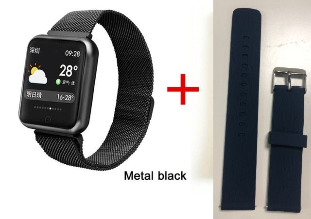P68 Smart Watch Men Women 2019 Blood Pressure Blood Oxygen Heart Rate Monitor Sports Tracker Smartwatch IP68 Connect IOS Android - Amzon World