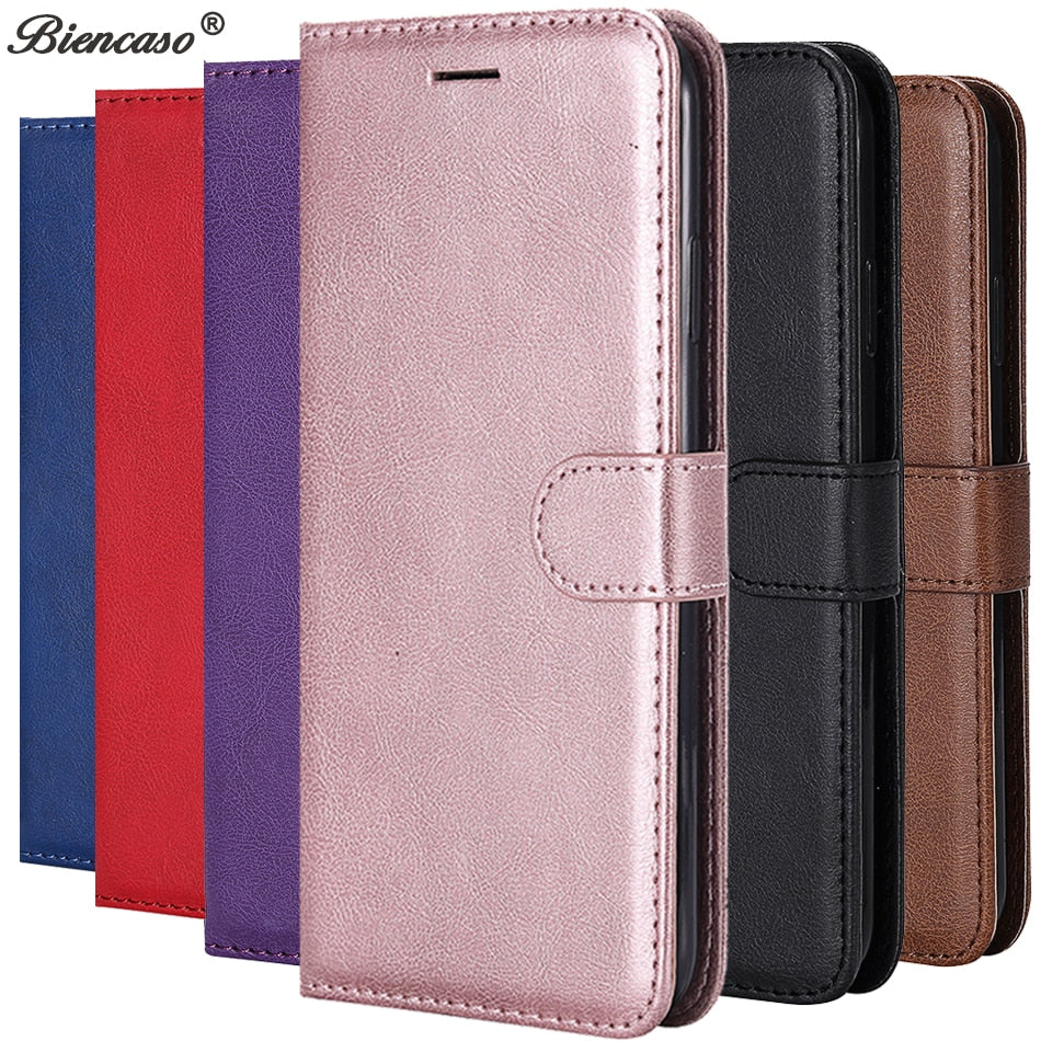 PU Leather Flip Case for Samsung Galaxy A3 A5 A6 A8 Plus 2018 J2 Pro J4 J6 J8 J3 J5 J7 Duo 2017 Prime Note 8 9 Cover Case B128 - Amzon World