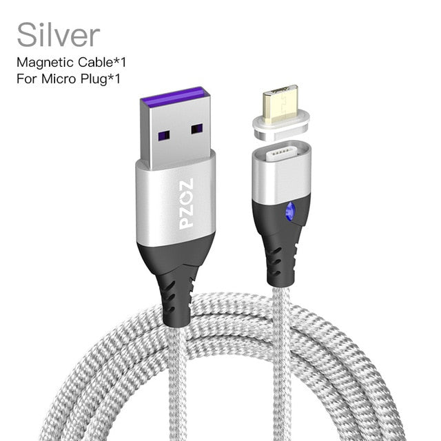 PZOZ 5A Magnetic Cable Micro usb Type C Super Fast Charging Phone Microusb Type-C Magnet Charger usb c For iphone huawei xiaomi - Amzon World