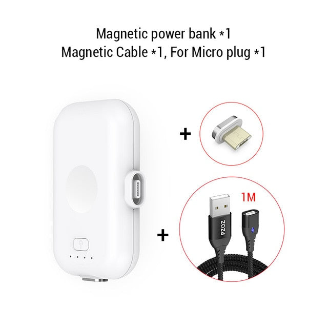 PZOZ Magnetic Power Bank For iPhone Micro USB Type C 1200mAh Mini Magnet Charger Power Bank For iPhone iPad Xiaomi Huawei Phone - Amzon World