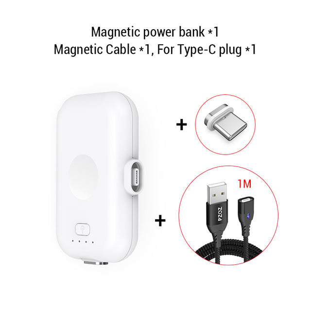 PZOZ Magnetic Power Bank For iPhone Micro USB Type C 1200mAh Mini Magnet Charger Power Bank For iPhone iPad Xiaomi Huawei Phone - Amzon World