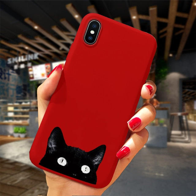 Phone Case For iPhone XS 11Pro Max XR X 10 8 7 6 6S Plus Case Soft TPU Back Cover Christmas New Year Gift Capa Fundas Sika deer - Amzon World