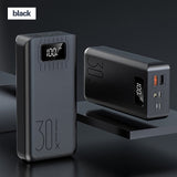 Power Bank 30000mAh TypeC Micro USB QC Fast Charging Powerbank LED Display Portable External Battery Charger For phone tablet - Amzon World