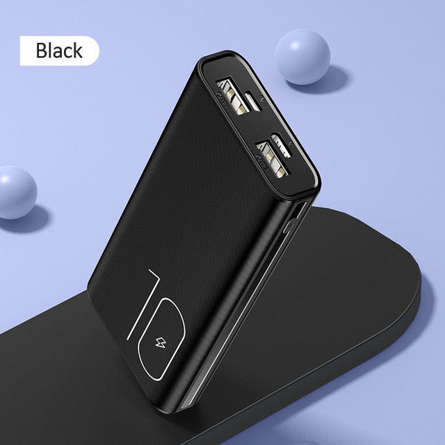 Power Bank for xiaomi mi iPhone,USAMS Mini Pover Bank 10000mAh LED Display Powerbank External Battery Poverbank  Fast charging - Amzon World