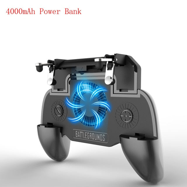 Pubg Controller Gamepad Pubg Mobile Trigger L1R1 Shooter Joystick Game Pad Phone Holder Cooler Fan with 2000/4000mAh Power Bank - Amzon World