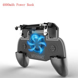 Pubg Controller Gamepad Pubg Mobile Trigger L1R1 Shooter Joystick Game Pad Phone Holder Cooler Fan with 2000/4000mAh Power Bank - Amzon World