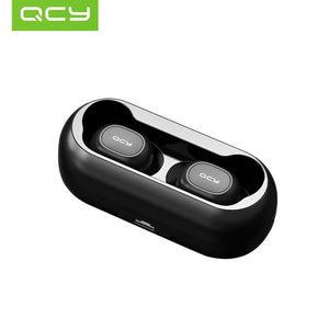 QCY QS1 T1C Mini Dual V5.0 Wireless Earphones Bluetooth Earphones 3D Stereo Sound Earbuds with Dual Microphone and Charging box - Amzon World