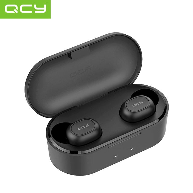 QCY QS2 TWS Bluetooth V5.0 Headset Sports Wireless Earphones 3D Stereo Earbuds Mini in Ear Dual Microphone With Charging box - Amzon World