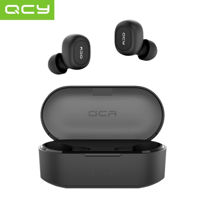 QCY QS2 TWS Bluetooth V5.0 Headset Sports Wireless Earphones 3D Stereo Earbuds Mini in Ear Dual Microphone With Charging box - Amzon World