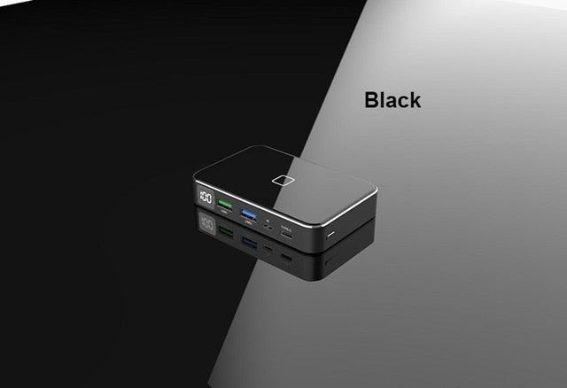 RIY Graphene two-way PD 18 QC 3.0 quick charge 20000MAH LCD wireless Power Bank with portable 60W mobile phone charger adapter - Amzon World