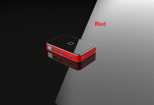 RIY Graphene two-way PD 18 QC 3.0 quick charge 20000MAH LCD wireless Power Bank with portable 60W mobile phone charger adapter - Amzon World