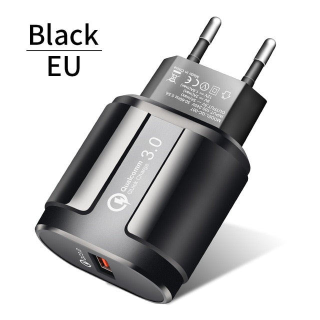 Quick Charge QC3.0 USB US EU Charger Universal mobile phone charger Wall USB Charger Adapter for iPhone Samsung Xiaomi - Amzon World